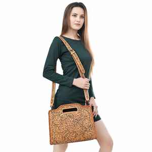 Meilleure offre pour les filles : sac à main vintage en cuir véritable, design western, avec fermeture à glissière et pompon, en stock - Product Image 4