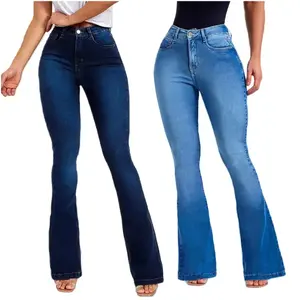 New Look High Quality Straight Baggy Women Jeans Tall Girl Jeans Long Flared Style Jeans For Women