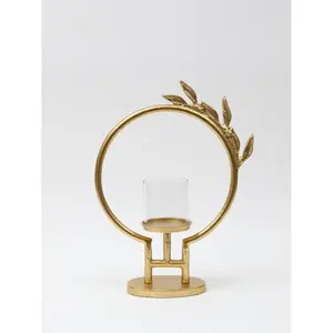 Soporte de luz de té antiguo de alta calidad diseño de forma redonda con metal - Product Image 5