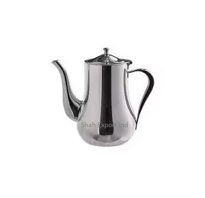 Hervidor Dallah de café árabe de latón puro con esmalte dorado para el hogar y el restaurante, ollas para servir té y café de mesa - Product Image 2