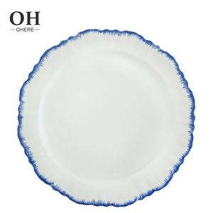 Juego de <span class=keywords><strong>Vajilla</strong></span> Simple de Porcelana Blanca <span class=keywords><strong>Royal</strong></span> <span class=keywords><strong>Albert</strong></span> con Borde Azul, Platos de Cena de Cerámica, Decoración Navideña para Mesa, Eventos al Aire Libre y Fiestas - Product Image 3