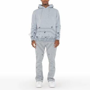 Puff Printed Flared Sweat Suits con todos los tamaños disponibles Nueva llegada Chándales Pantalón Acampanado y pulóver Conjunto de Sudadera con capucha - Product Image 1