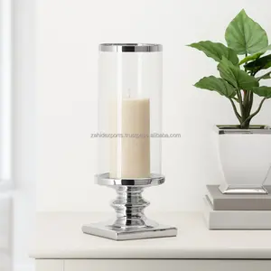 Bougeoir rond en métal fait à la main Décoration de Noël Fer noir Nickel brossé Zahid Exports - Product Image 3