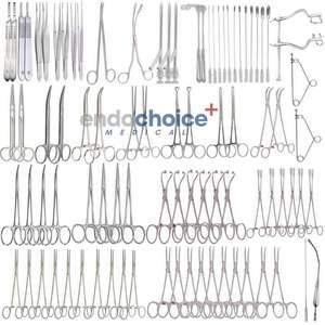 Endochoice Premium Ensemble d'instruments chirurgicaux manuels de 44 pièces Matériau en acier inoxydable pour cholécystectomie et traitement des calculs biliaires - Product Image 2