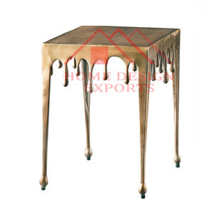 Mesa auxiliar de Metal con tapa de madera para decoración de sala de estar, novedad de 2023, mesas auxiliares modernas para decoración del hogar, superventas - Product Image 4