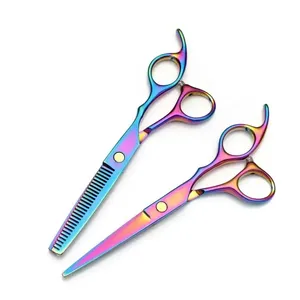 Set di forbici da taglio per capelli arcobaleno professionale Set di forbici da taglio per uso domestico Kit forbici da barbiere