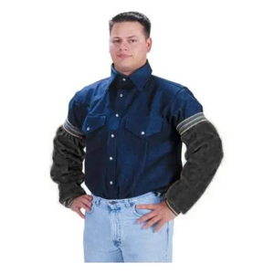 Mangas de soldadura de cuero dividido de piel de vaca de calidad superior Delantales de seguridad industrial para trabajadores con protección duradera contra chispas de calor - Product Image 6