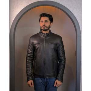 Veste en cuir noir réversible de haute qualité SF005 Taille XS Imperméable Fermeture éclair Broderie Capuche pour l'automne ODM - Product Image 1