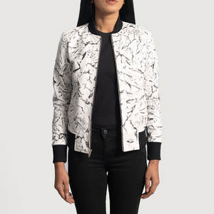 Vêtements élégants imprimés avec logo personnalisé Veste en cuir pour femmes Veste en cuir réversible légère et respirante à bas prix pour femmes - Product Image 3