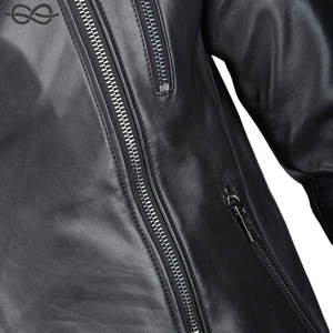 Blouson Biker en Cuir Noir à Bouton Unique pour Homme – Veste Décontractée Vintage à Capuche Style Urbain – Meilleur Prix Personnalisable - Product Image 2