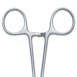 คีมหนีบห้ามเลือดแบบโค้งมีที่หนีบเหล็กสเตนเลสขนาด8นิ้วเครื่องมือผ่าตัดสำหรับใช้ในคลินิก - Product Image 5