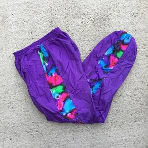 Haute qualité hommes décontracté coupe-vent pantalon Shorts violet respirant Nylon taille personnalisée taille élastique surdimensionné coupe ample Baggy - Product Image 2