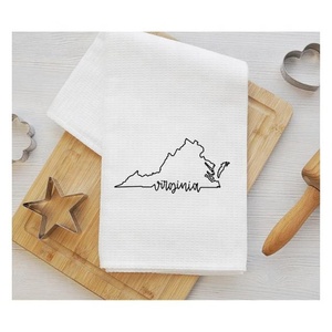 Top 10 Classy Non Lint Producing Absorbent Virginia <b>Map</b> Printed Dish Cloth Does Not Touch The Oil Clean Without Leaving A Mark - Product Image 1