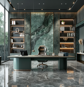 Escritorio Ejecutivo Moderno de Madera con Amplia Superficie de Mesa, Escritorio para Gerente o Director General, Diseño Contemporáneo para Oficina - Product Image 2