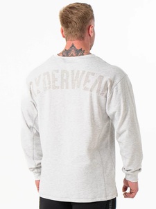 Sweat-shirts à capuche surdimensionnés pour hommes en coton 100% de haute qualité, couleur gris bleu clair, logo personnalisé, épaules tombantes - Product Image 2