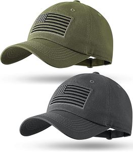 หมวกเบสบอลปักลาย 6 แผง ผ้าฝ้าย 100% ปรับขนาดได้ พร้อมป้ายธงปัก รับผลิตตามแบบ (OEM) ขายส่งจากโรงงาน - Product Image 1