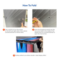 Affichage numérique P2.5 portable et pliable, écran LED Totem, écran LED pliable d'intérieur, bannière, mur vidéo
