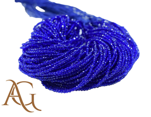 Zafiro azul ónix facetado bola redonda Rondelle cuentas sueltas China fabricación de joyas cristal de cuarzo 2mm 4mm 6mm 8mm - Product Image 2