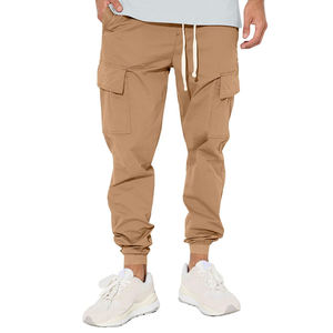 Top vente hommes Slim Cargo pantalon tactique léger respirant coton taille haute pantalons de survêtement poches tissu personnalisé décontracté - Product Image 3