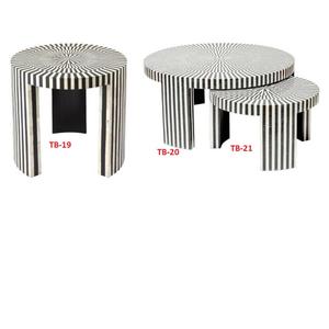 โต๊ะกาแฟออตโตมันแบบฝังลายกระดูกสไตล์โมเดิร์นมีเอกลักษณ์ใหม่ - Product Image 5