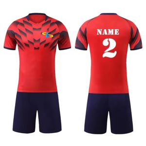 Ensemble de maillots de football à manches courtes respirants et à séchage rapide, dernier style, pour adultes, haute qualité, vente en gros, 100% polyester - Product Image 2