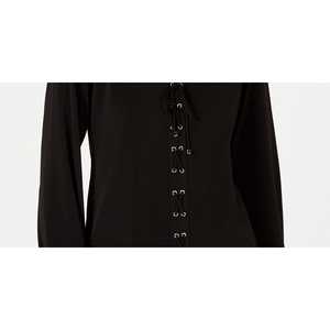 INC International Concepts Top casual da donna con lacci, colore nero intenso, taglia media - Product Image 3