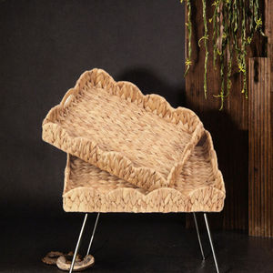 Vietnam Best-Selling Water Hyacinth Natural Crafts <b>Storage</b> <b>Baskets</b> Stylish Home Decor <b>Rectangle</b> Woven Sundries Box for Home - Product Image 3