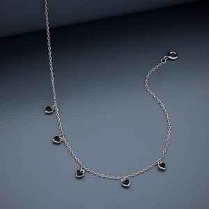 Chaîne de cheville Payal en argent 92,5, bijou simple en acier inoxydable et alliage plaqué or avec diamant et perle, cadeau pour toutes les occasions - Product Image 2