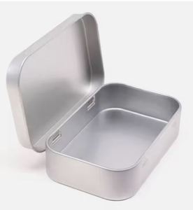 กล่องเก็บของอะลูมิเนียมทรงสี่เหลี่ยมขนาดเล็ก พกพาสะดวก ดีไซน์ทันสมัย ราคาขายส่ง พร้อมฝาปิด รับสกรีนโลโก้ คุณภาพดีที่สุด ผลิตในสหรัฐอเมริกา - Product Image 2