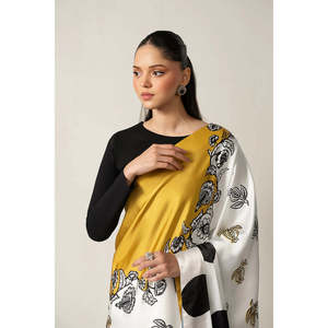 ชุดเสื้อสัมิลและผ้าส่าหรี 3 ชิ้น ผ้าซาติน - Product Image 4