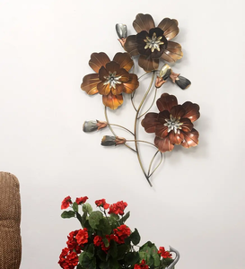 ศิลปะติดผนังเหล็กลายดอกไม้หลากสีเมทัลลิคการออกแบบที่ทันสมัยของแขวนทนทานสำหรับตกแต่งบ้าน - Product Image 3