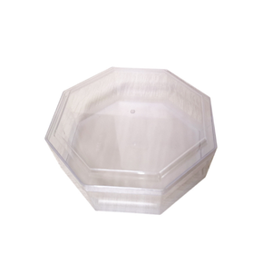Wholesale Recyclable 360ml 12oz PS Plastic Transparent Octagon Food Storage <b>Box</b> for <b>Cookie</b> and Snack Packaging - Product Image 1