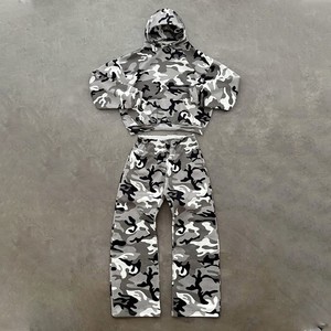 Ensemble de survêtement athlétique unisexe d'hiver respirant 2 pièces pour la course à pied et l'entraînement OEM durable 100% coton mi-lourd - Product Image 6