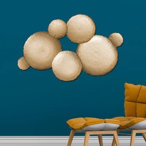 Art mural en métal moderne et luxueux pour une décoration élégante du salon et un accent contemporain élégant pour la maison - Product Image 2