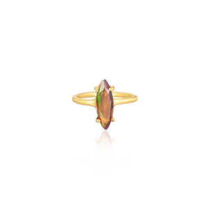 925 Sterling Silver Natural <b>Black</b> Opal Handmade Yellow Gold Plated <b>Ring</b> Fine Jewelry Wholesale <b>Rings</b> Jewelry For <b>Women</b> - Product Image 1