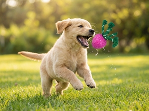 Ledu <b>Toys</b> Squeaky Strawberry – Durable Rubber Dog <b>Toy</b> with <b>Squeaker</b> - Product Image 3
