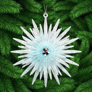 Creative Charm Top Quality Christmas New Year Hanging Decoration Clear <b>Light</b> Purple Acrylic Spiky Trimming <b>Star</b> Ornament - Product Image 4