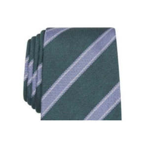 Cravatta Classica da Uomo Tasso Elba in Seta Verde con Motivo Jacquard a Pois e Righe, in Cotone, Lana e Poliestere, Taglia Unica, Confezione Regalo - Product Image 2