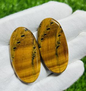 ลูกปัดควอตซ์คริสตัลพลอยตาเสือทรงหลังเบี้ยคริสตัลทรงตาเสือเกรด AAA สำหรับทำเครื่องประดับทำวัสดุแก้ว - Product Image 2