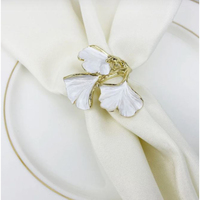 Anneaux de serviette en métal personnalisables, design moderne, or rose, orchidées, écologiques, de la plus haute qualité