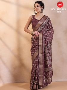 Premium Handloom Holland Silk Sarees Tissu Couleur assortie pour rideaux élégants et designers Holland Silk Saree Luxurious Sarees - Product Image 3