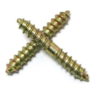 Goujons bois à métal en acier au carbone Fixation de meubles à double extrémité Vis autotaraudeuses Goujon à filetage en bois - Product Image 2