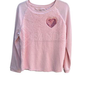 เสื้อสเวตเตอร์ขนแกะเชอร์ปาสำหรับผู้หญิงเสื้อสเวตเชิ้ตระบายอากาศได้ดีสีพื้นเสื้อกันหนาวขนแกะเชอร์ปา - Product Image 1