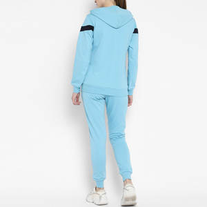 Elegante chándal ligero de 2 piezas para mujer de alta calidad con diseño personalizado con capucha de talla grande para otoño-OEM/ODM aceptado - Product Image 3