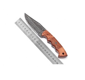 Coltello da Chef in acciaio al carbonio fatto a mano personalizzato con manico in legno <span class=keywords><strong>Pukka</strong></span> e guaina in pelle pregiata coltello da Chef damasco - Product Image 6