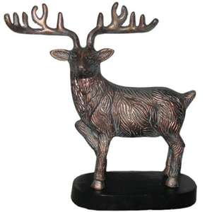 Escultura de Estatua de Reno de la vida de latón de metal fundido antiguo, decoración interior de diseño moderno de fabricante indio a la venta - Product Image 4