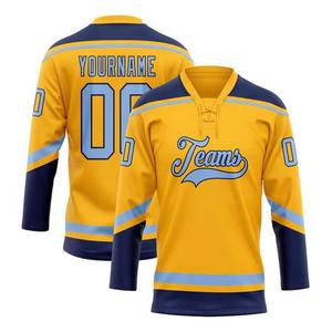 Jersey de Hockey sobre Hielo de Poliéster Personalizado al por Mayor, Mangas Largas, Diseñado para Movilidad, Calor y Rendimiento en Clima Frío - Product Image 1