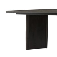 Table à manger en bois massif à double piédestal, finition rustique, forme carrée, beauté naturelle, pour la maison, le bureau, la cuisine, le restaurant
