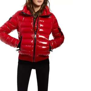 Abrigos de invierno para mujer con diseño de moda de color personalizado Procesamiento en bruto Chaqueta acolchada transpirable Ropa de abrigo ligera con cremallera completa - Product Image 2