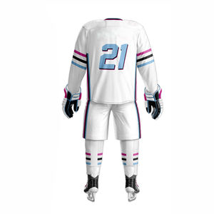 Ensembles d'uniformes de hockey sur glace personnalisés 100% polyester, respirants, séchage rapide, service OEM, fabrication sur mesure au Pakistan - Product Image 2
